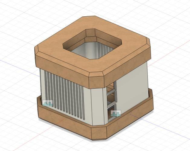 CAD of the case with bamboo sides