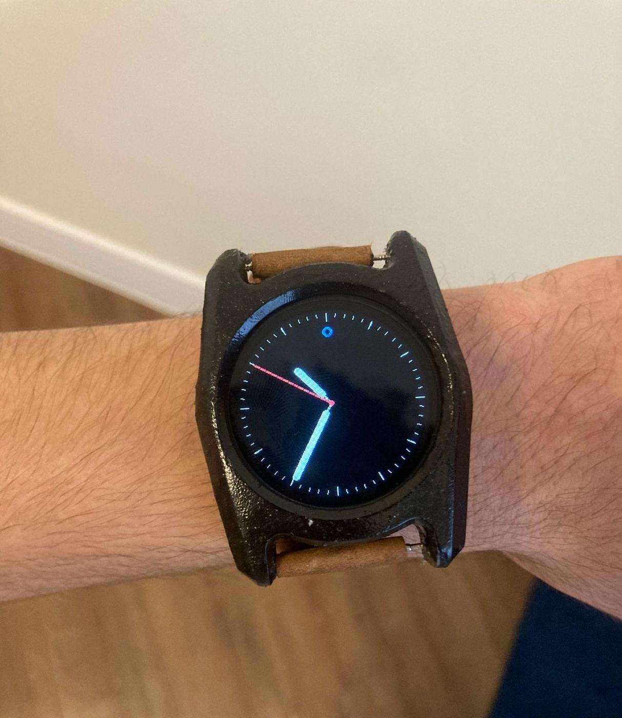 The finished watch on my wrist